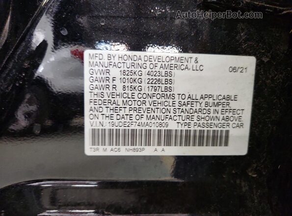 19UDE2F74MA010809 2021 ACURA ILX Black 