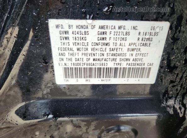 19UDE2F86GA015653 2016 ACURA ILX Black Engine compartment view