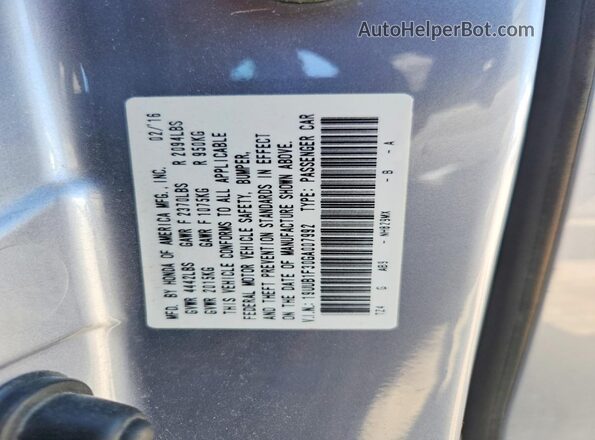 19UUB1F30GA007992 2016 ACURA TLX Silver Widok komory silnika