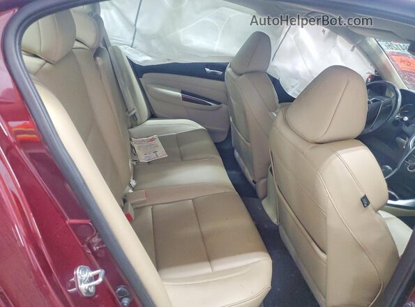 19UUB1F34GA010619 2016 ACURA TLX Burgundy Widok tylnych siedzeń