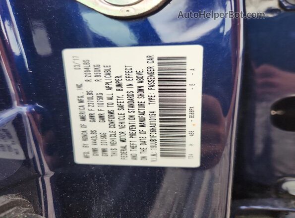 19UUB1F36HA010154 2017 ACURA TLX Blue Engine compartment view