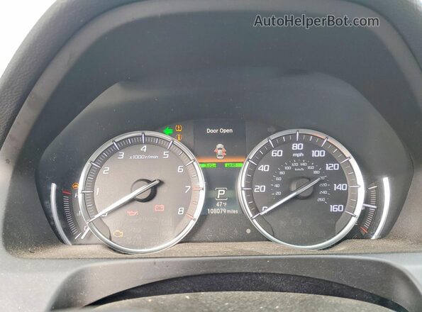 19UUB1F37KA008730 2019 ACURA TLX White ხელსაწყოთა პანელის ხედი