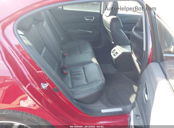 19UUB1F52KA009124 2019 ACURA TLX Red Vista de la etiqueta del VIN