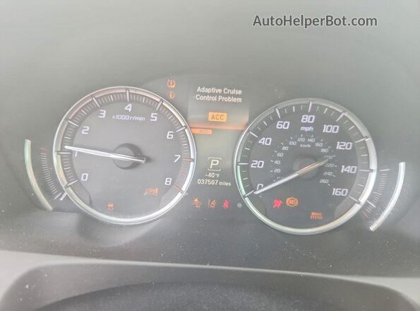 19UUB1F52LA007391 2020 ACURA TLX Red Vista del cuadro de instrumentos
