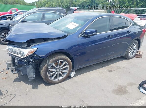 19UUB1F54JA006322 2018 ACURA TLX Blue Առջևի ձախ երեք քառորդ տեսարան