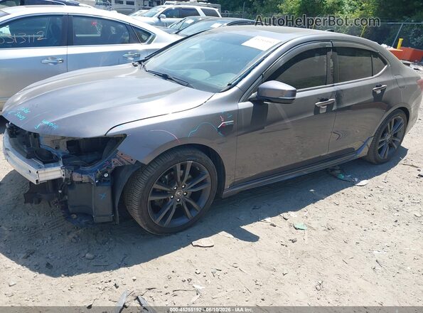 19UUB1F62LA013653 2020 ACURA TLX Gray Vista tres cuartos delantera izquierda