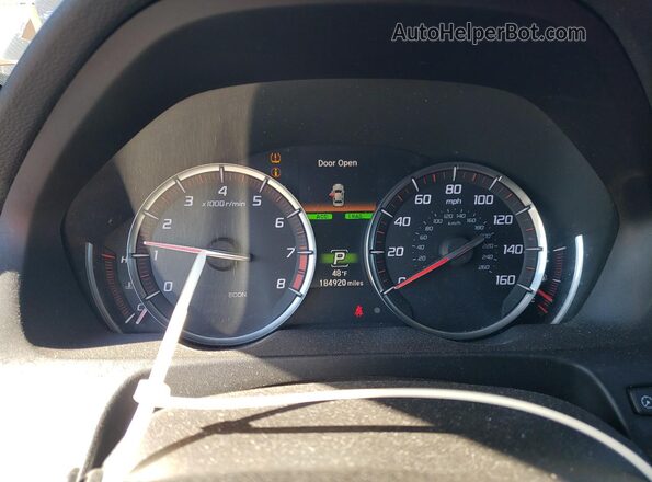 19UUB1F64KA001468 2019 ACURA TLX White Вид щитка приладів