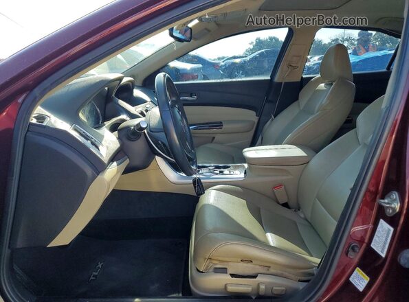 19UUB2F30GA009554 2016 ACURA TLX Burgundy Vista interior delantera