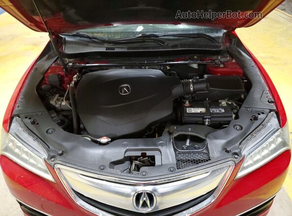 19UUB2F50HA003059 2017 ACURA TLX Red Vista interior trasera
