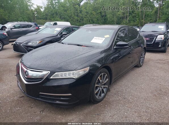 19UUB2F53GA008061 2016 ACURA TLX Black Առջևի ձախ երեք քառորդ տեսարան