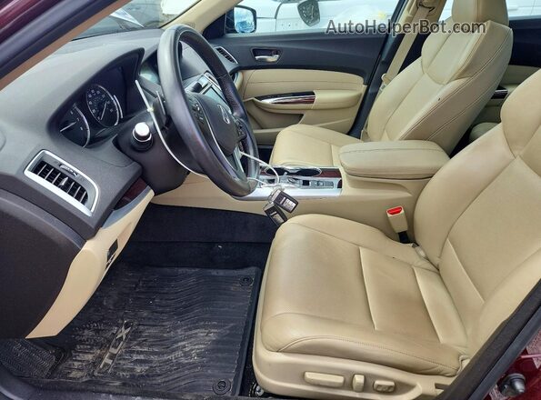 19UUB2F57GA007561 2016 ACURA TLX Бордовый Вид салона спереди