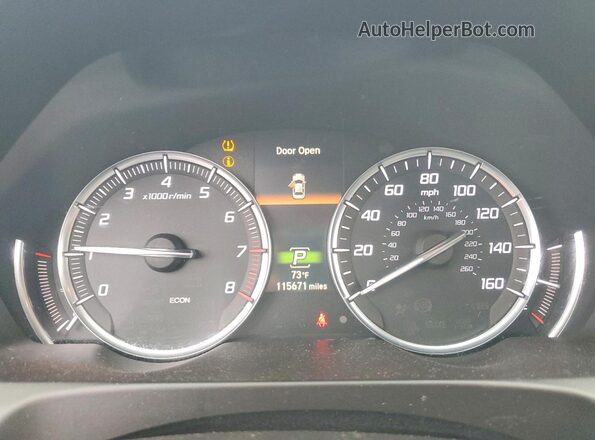19UUB2F58HA001771 2017 ACURA TLX Black Vista del cuadro de instrumentos