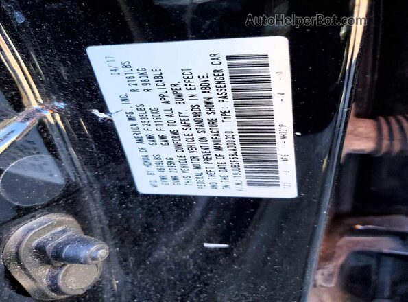 19UUB2F58JA000030 2018 ACURA TLX Black Շարժիչի բաժամունքի տեսք