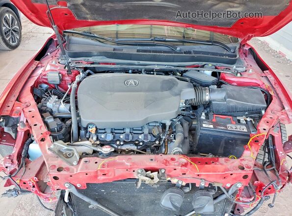 19UUB2F59HA000466 2017 ACURA TLX Red Вид задньої частини салону
