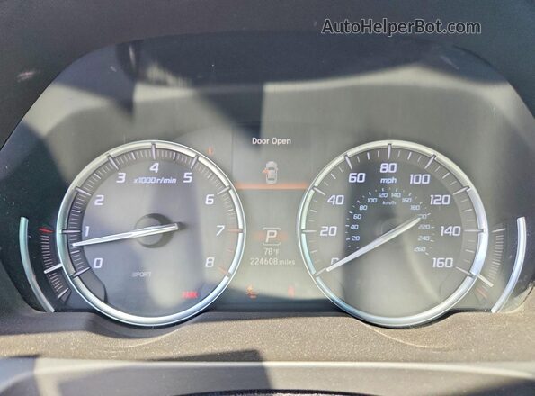 19UUB2F59HA004498 2017 ACURA TLX White ხელსაწყოთა პანელის ხედი