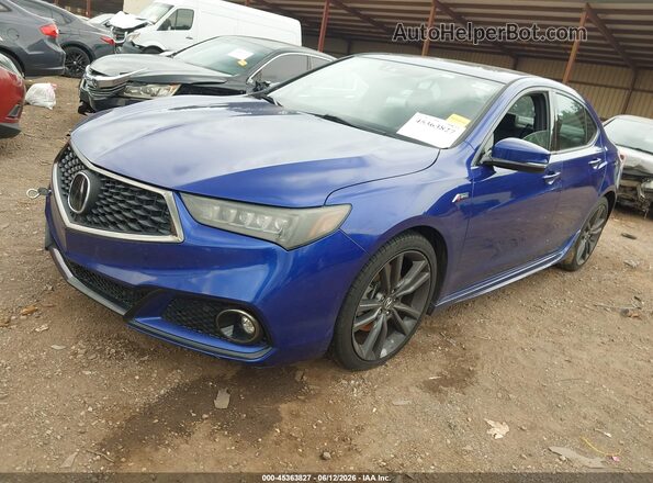 19UUB2F62JA010495 2018 ACURA TLX Blue Передня ліва чверть