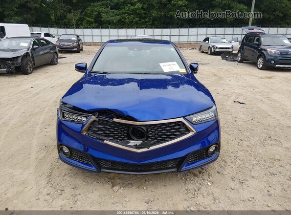 19UUB2F62JA012571 2018 ACURA TLX Blue Instrument cluster view