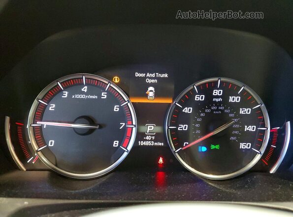 19UUB2F62KA005427 2019 ACURA TLX White Instrument cluster view