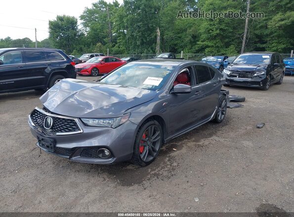19UUB2F63KA000866 2019 ACURA TLX Gray წინა მარცხენა ხედი სამი მეოთხედიდან