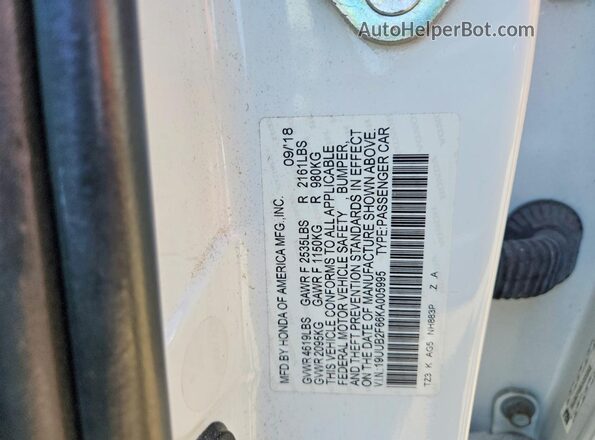 19UUB2F66KA005995 2019 ACURA TLX White 