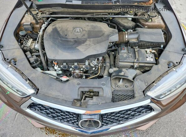 19UUB3F47LA000004 2020 ACURA TLX Brown უკანა სალონის ხედი