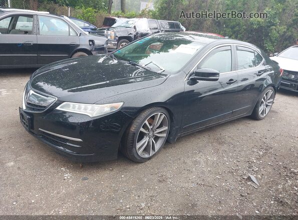 19UUB3F52GA000569 2016 ACURA TLX Black წინა მარცხენა ხედი სამი მეოთხედიდან