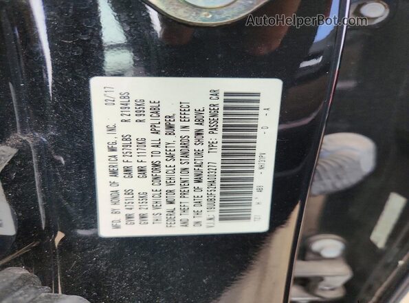 19UUB3F52HA003277 2017 ACURA TLX Black 