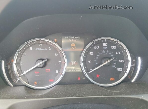 19UUB3F56HA001726 2017 ACURA TLX Black ხელსაწყოთა პანელის ხედი