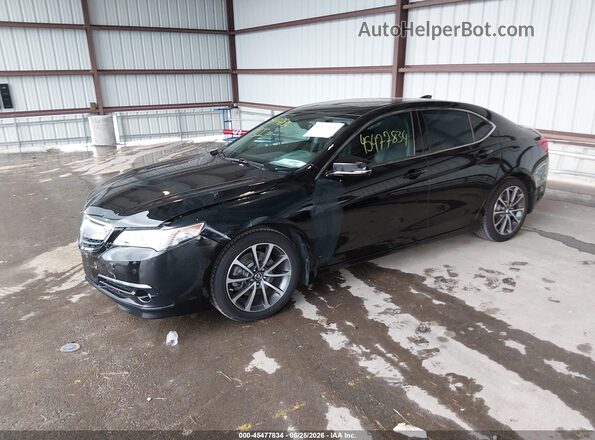 19UUB3F70GA001480 2016 ACURA TLX Black Առջևի ձախ երեք քառորդ տեսարան