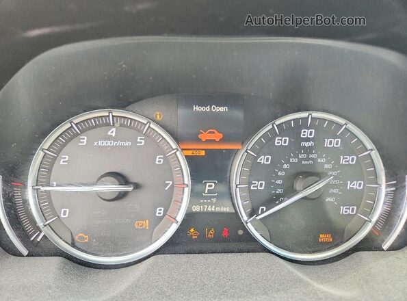 19UUB3F72HA001031 2017 ACURA TLX Gray Vista del cuadro de instrumentos