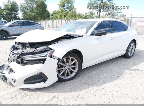 19UUB5F36MA000760 2021 ACURA TLX White წინა მარცხენა ხედი სამი მეოთხედიდან