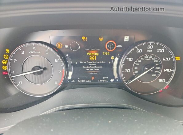 19UUB5F48PA001938 2023 ACURA TLX Red Вид щитка приладів