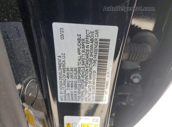 19UUB5F49PA003729 2023 ACURA TLX Black Engine compartment view