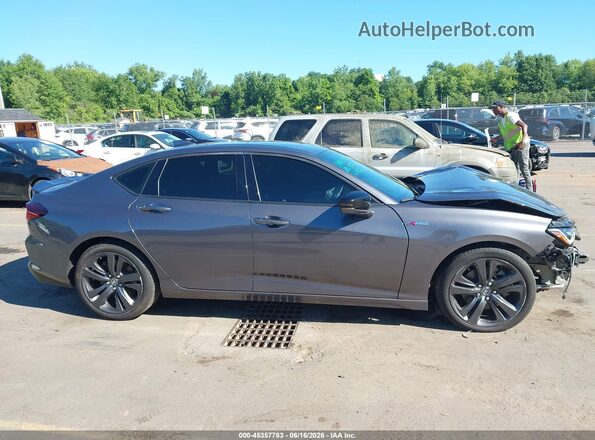 19UUB6F58MA009743 2021 ACURA TLX Gray უკანა სალონის ხედი