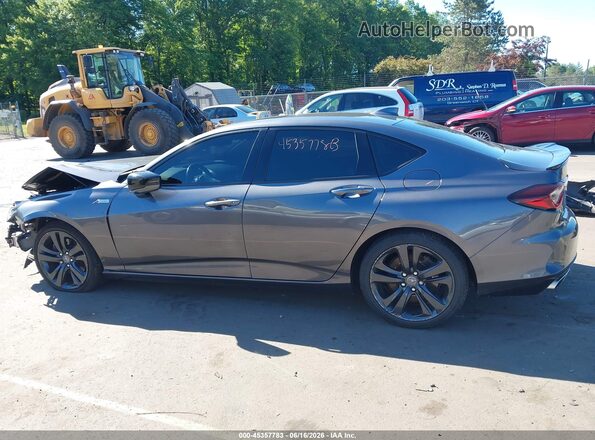 19UUB6F58MA009743 2021 ACURA TLX Gray სალონის 360-გრადუსიანი ხედი