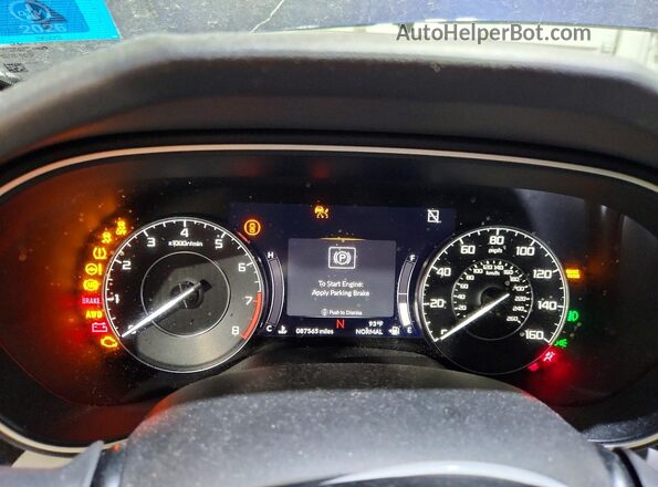 19UUB6F67MA009273 2021 ACURA TLX Blue Вид щитка приладів