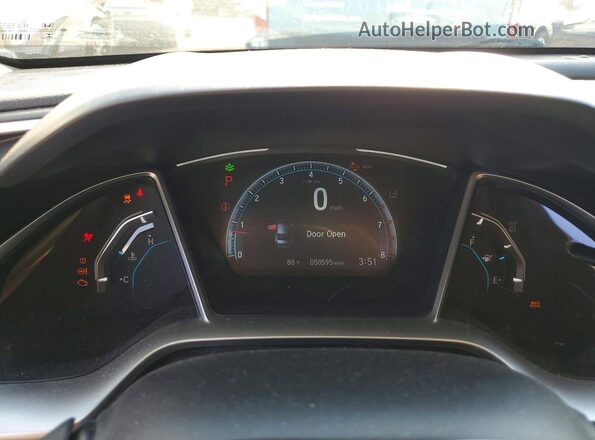 19XFC1F30LE214085 2020 HONDA CIVIC White Вид щитка приладів