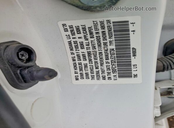 19XFC1F32LE210734 2020 HONDA CIVIC Белый 