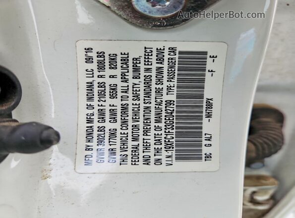 19XFC1F33GE042799 2016 HONDA CIVIC White 