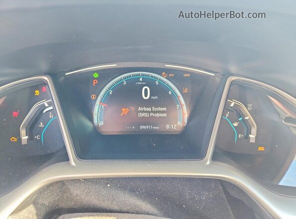 19XFC1F33KE018236 2019 HONDA CIVIC Gray ხელსაწყოთა პანელის ხედი