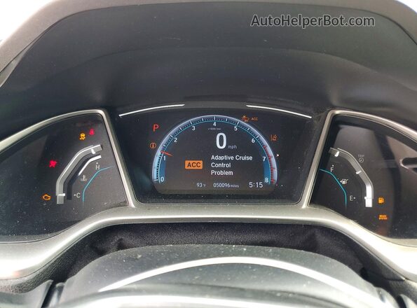 19XFC1F34LE007327 2020 HONDA CIVIC White ხელსაწყოთა პანელის ხედი