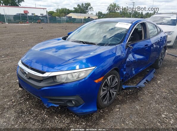 19XFC1F35HE032986 2017 HONDA CIVIC Blue Առջևի ձախ երեք քառորդ տեսարան