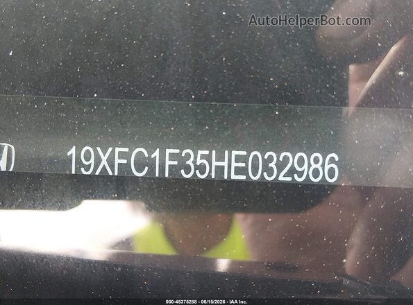 19XFC1F35HE032986 2017 HONDA CIVIC Blue Շարժիչի բաժամունքի տեսք