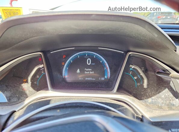 19XFC1F35KE210046 2019 HONDA CIVIC Белый Вид щитка приборов