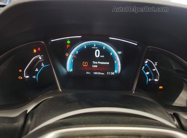 19XFC1F36HE017431 2017 HONDA CIVIC Синий Вид щитка приборов