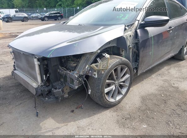 19XFC1F37KE208461 2019 HONDA CIVIC Gray Widok z przodu