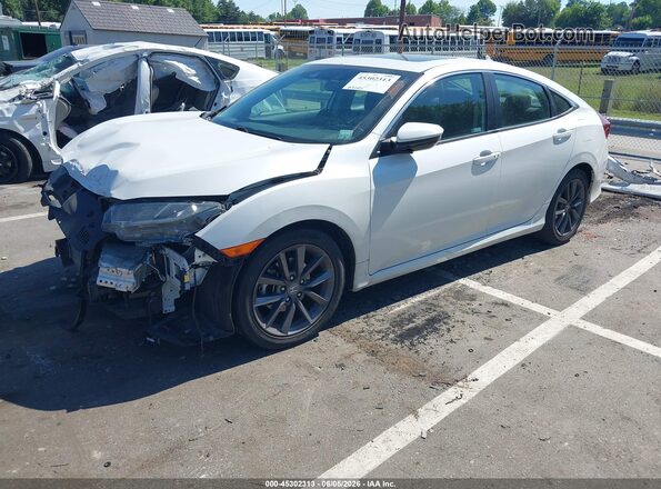 19XFC1F38KE200725 2019 HONDA CIVIC White Առջևի ձախ երեք քառորդ տեսարան