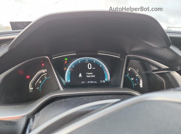 19XFC1F38LE209992 2020 HONDA CIVIC Charcoal Սարքավորումների վահանակի տեսք
