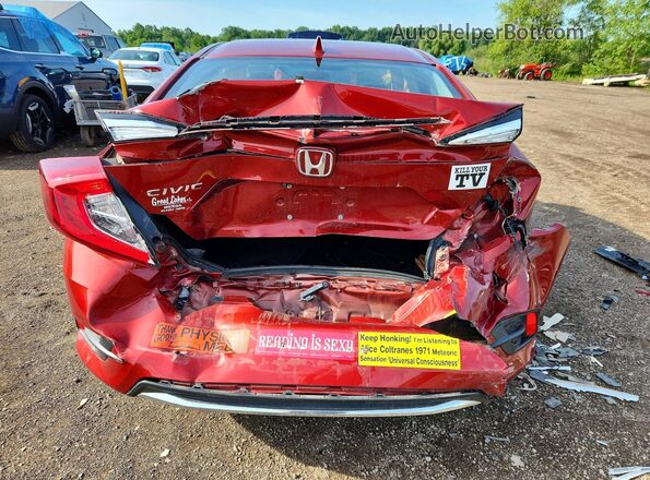 19XFC1F39KE016832 2019 HONDA CIVIC Red Вид ззаду