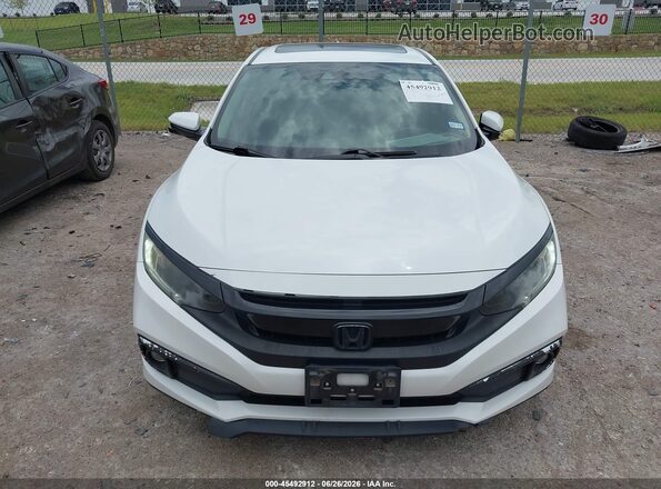 19XFC1F39LE205787 2020 HONDA CIVIC White Widok zestawu wskaźników